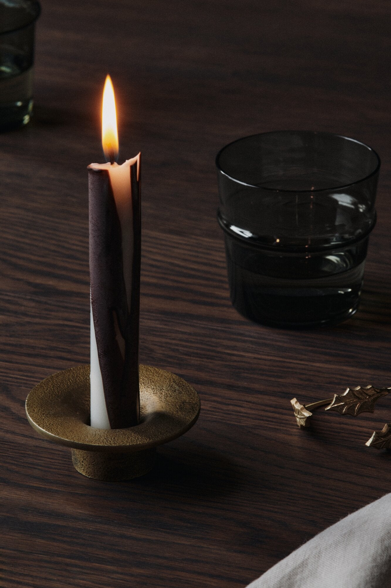 Dryp kronelys, 2 stk - Dark Chocolate
